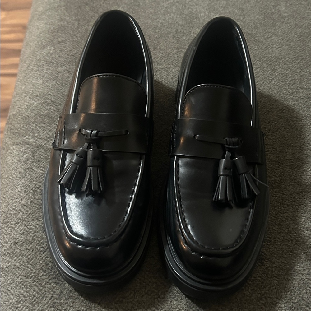 Black Tassel Loafers